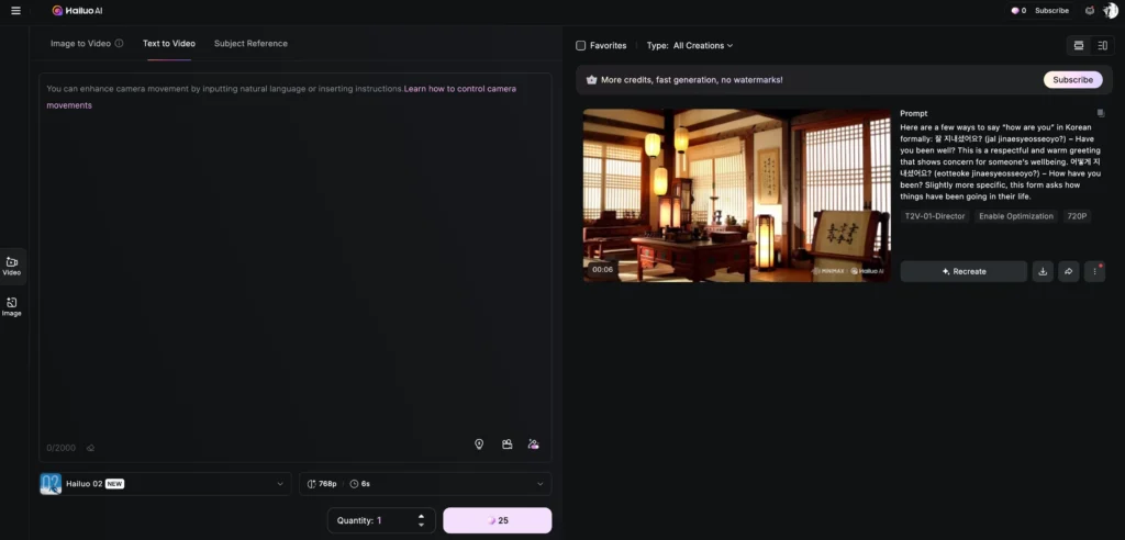 hailuo ai video generator
