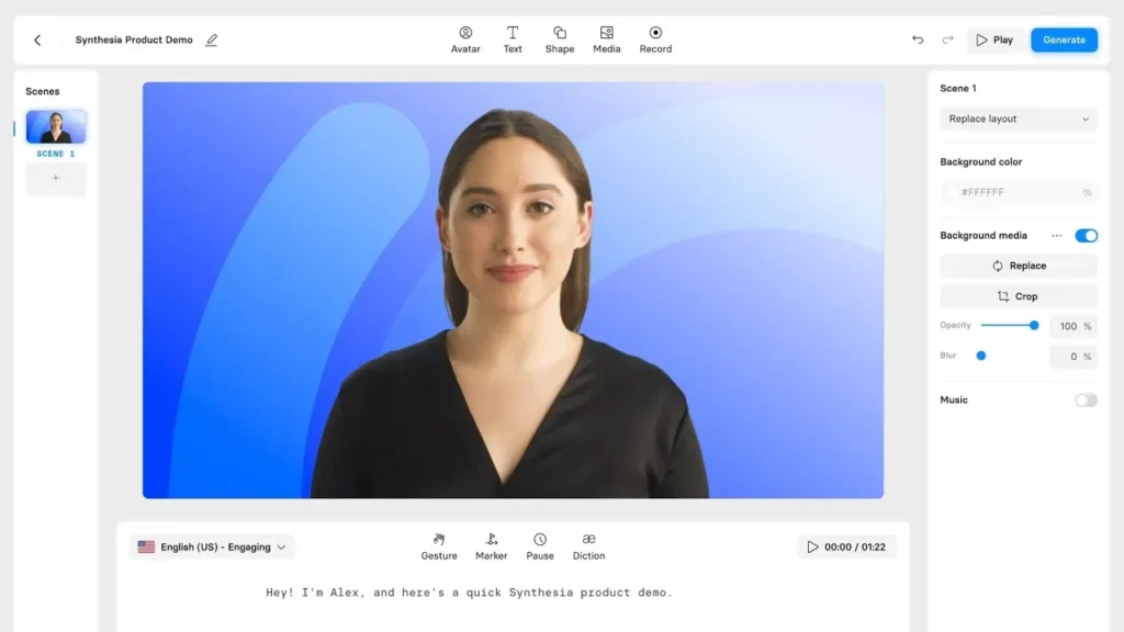 synthesia ai video generator