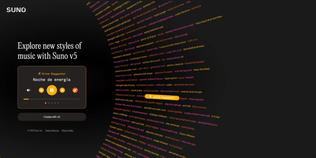 explore the music styles of suno ai music