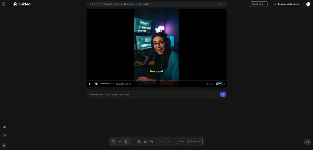 Review the ai generated video