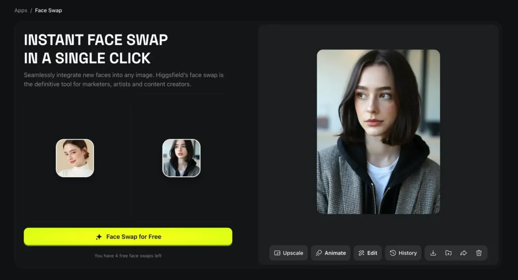 higgsfield ai face swap