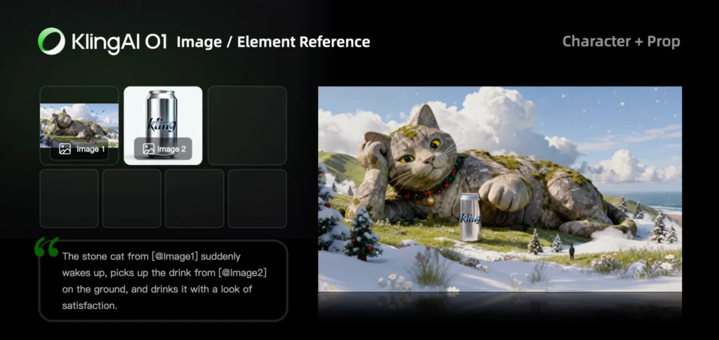 kling o1 image element reference