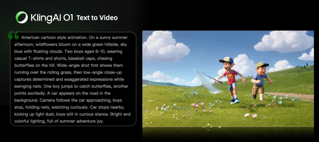 kling o1 text to video