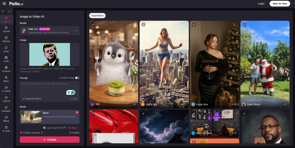 pollo ai celebrity video generator