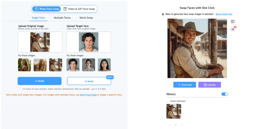 remaker ai face swap