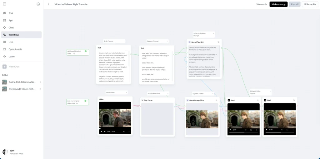 runway video to video workflow