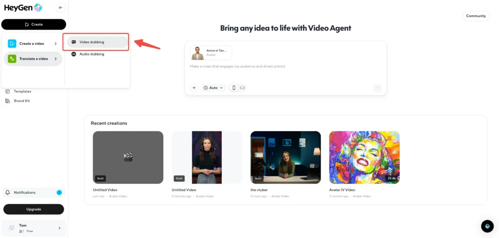 translate video in heygen