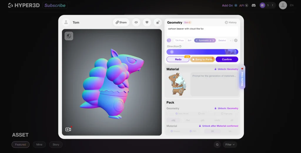 configure rodin gen-2 generation
