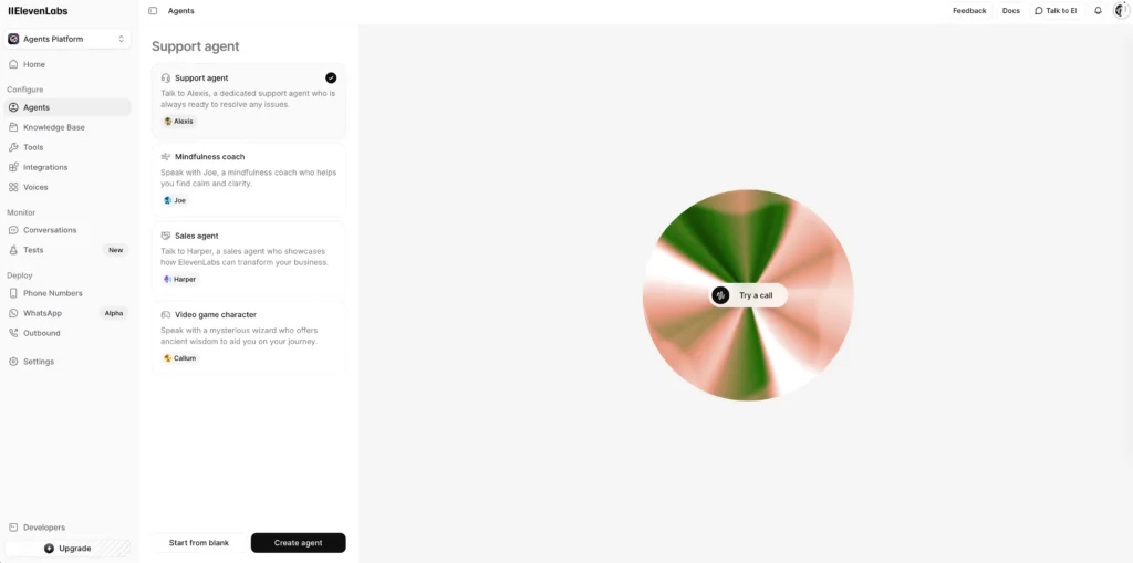 elevenlabs conversational agents