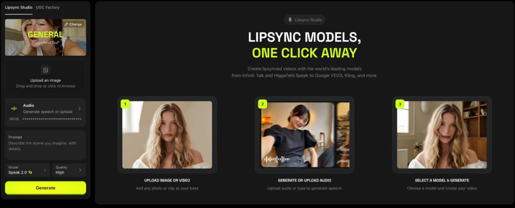 higgsfield ai lip sync