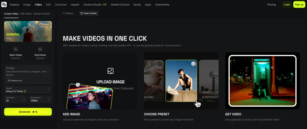 higgsfield ai video generator 