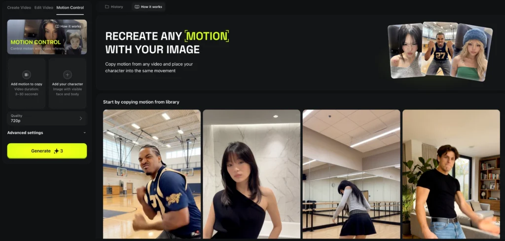 higgsfield ai video motion control 