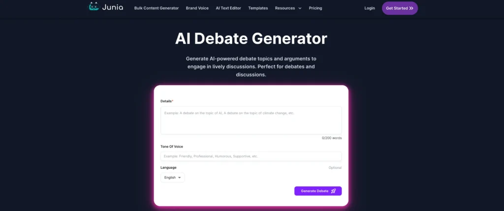 junia ai debate
