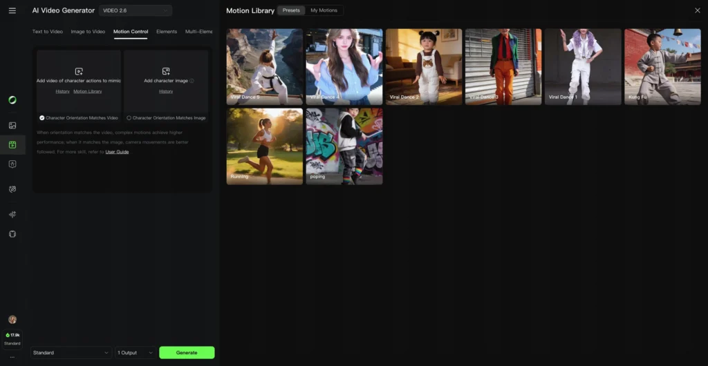 kline 2.6 motion control