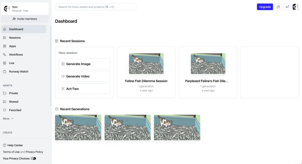 select the starting point of runway ai video generator
