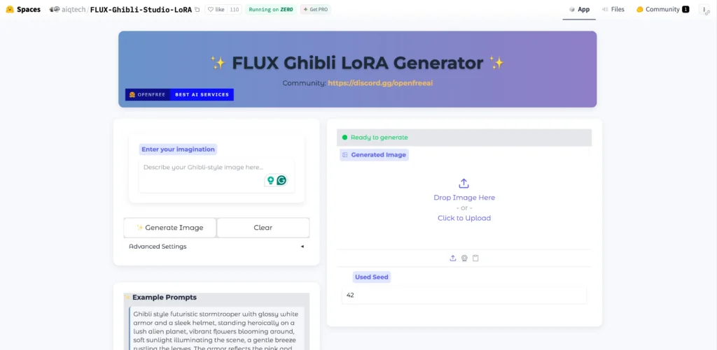 FLUX Ghibli LoRA Generator