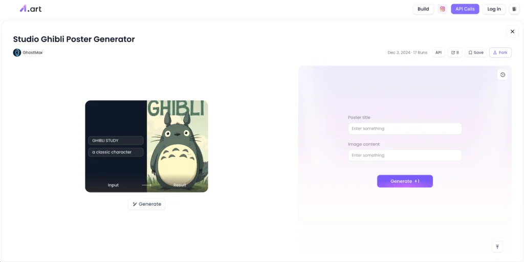 a1.art studio ghibli ai