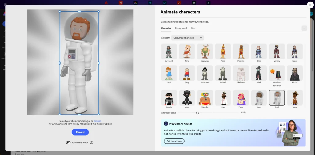 adobe express online animate photos