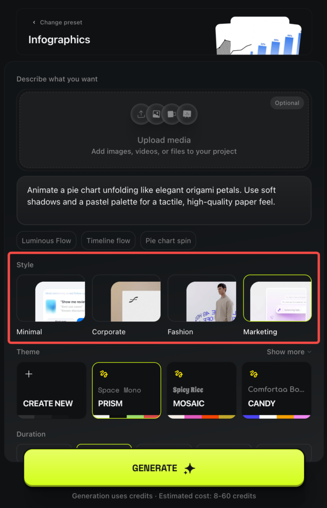 apply motion template