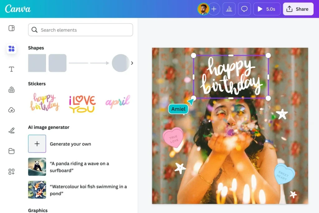 canva photo animation