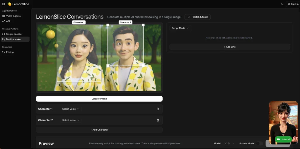 lemonslice live-2 interactive avatar generator