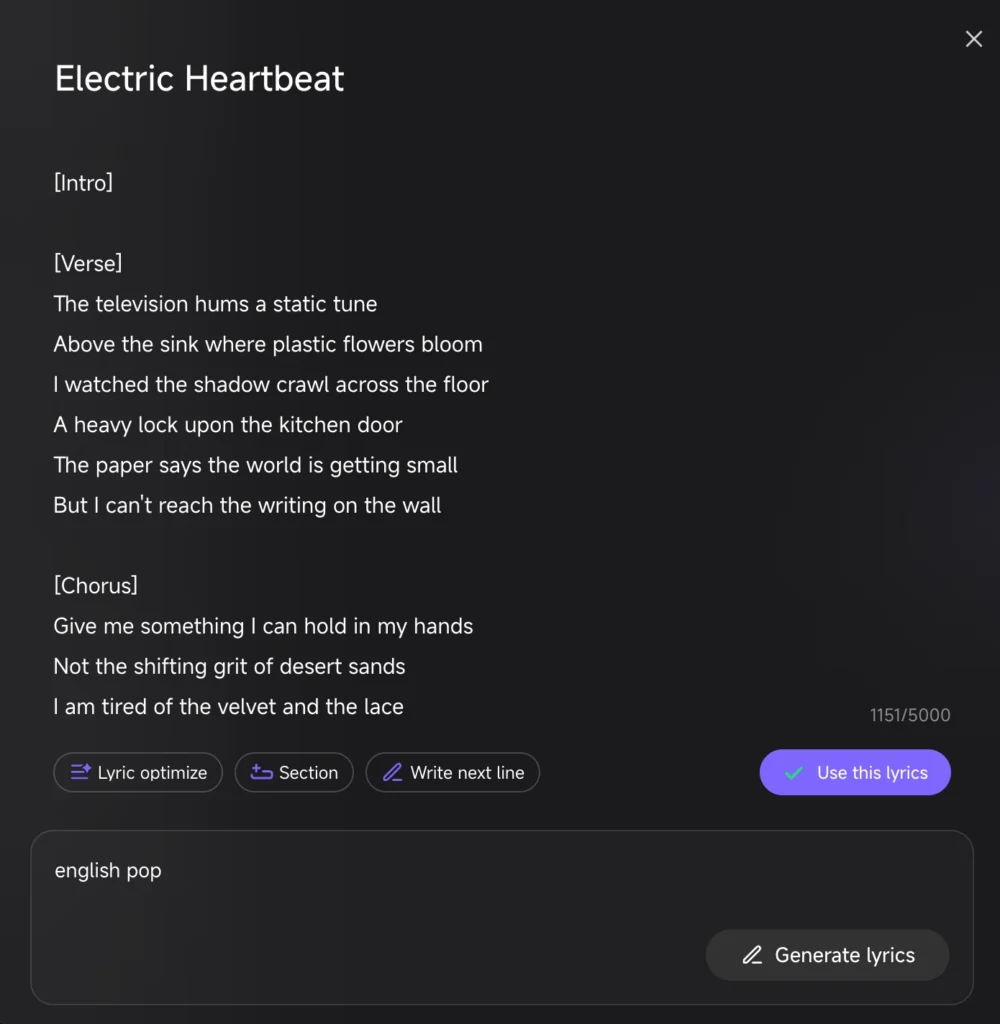 mureka v8 ai lyrics generator