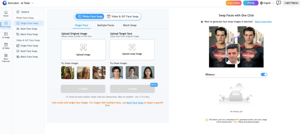 remaker ai face swap