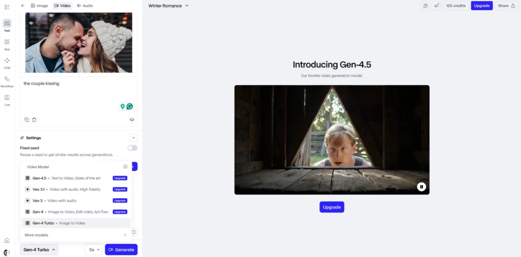 runway ai kiss generator