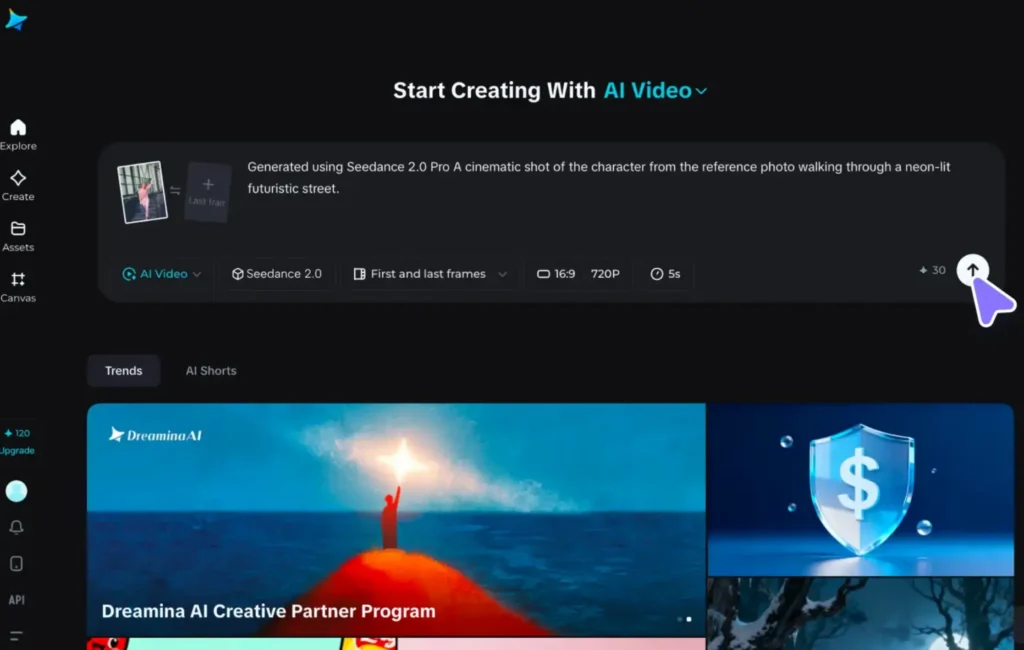 select the seedance 2.0