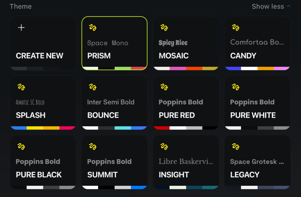 vibe motion higgsfield color palette system