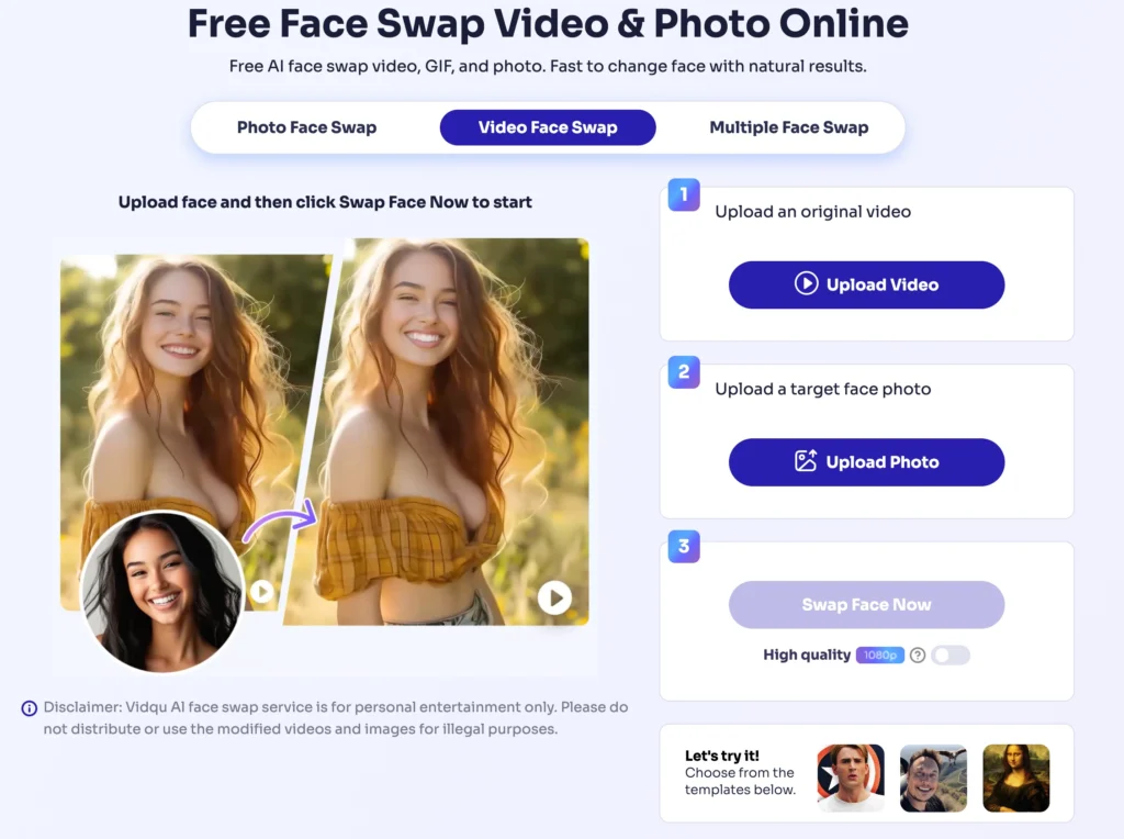 vidqu ai face swap