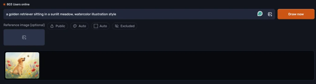 click draw to generate