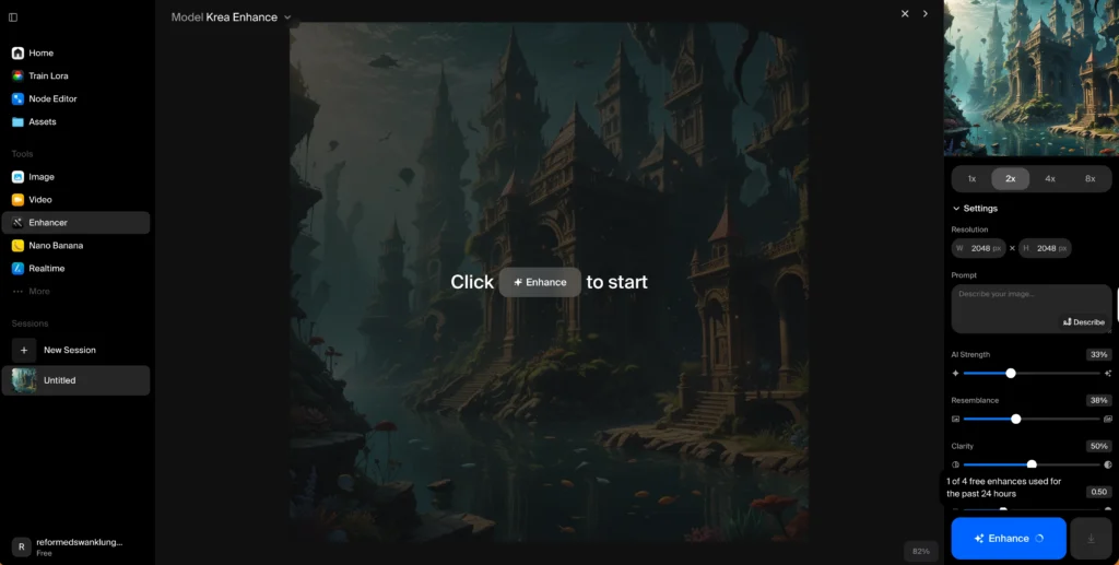 krea ai enhancer