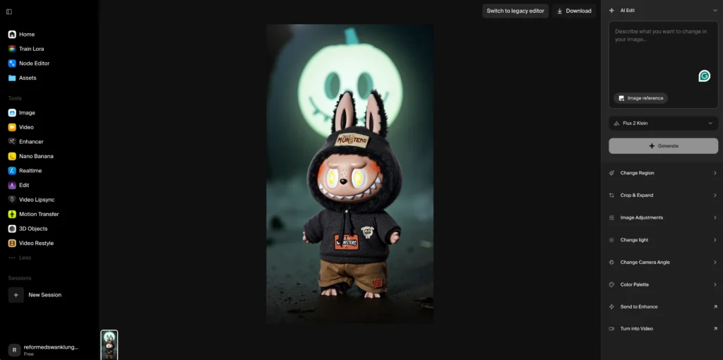 krea ai generative edit