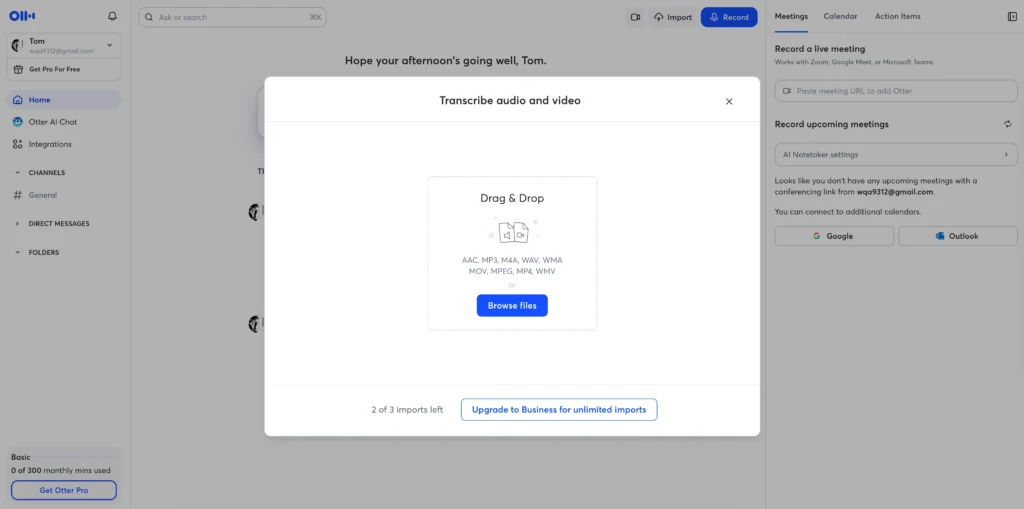 otter ai video transcription