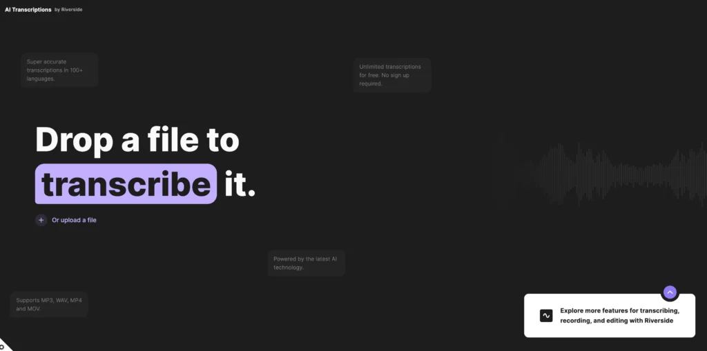 riverside ai video transcription